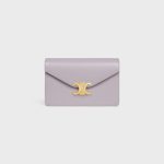 WALLET ON CHAIN MARGO IN SHINY CALFSKIN LIGHT LILAC